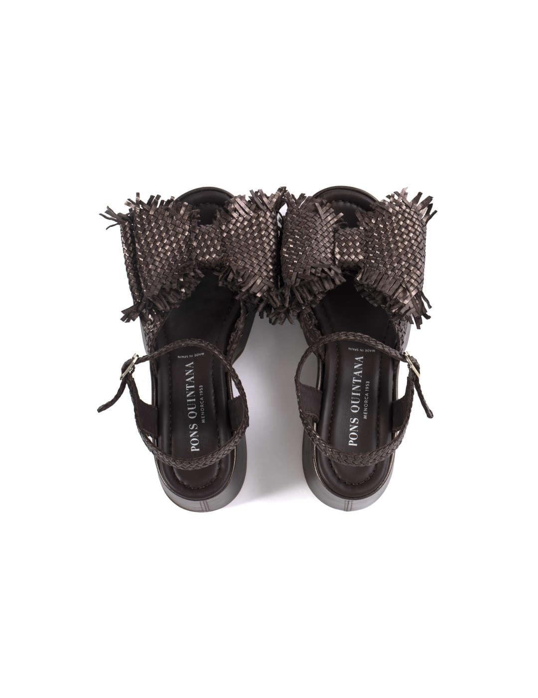 Sandalia mujer Pons Quintana Lazo marrón