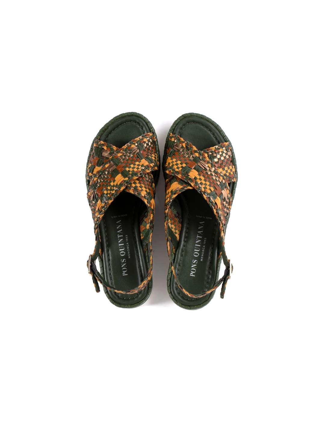 Sandalia mujer Pons Quintana verde