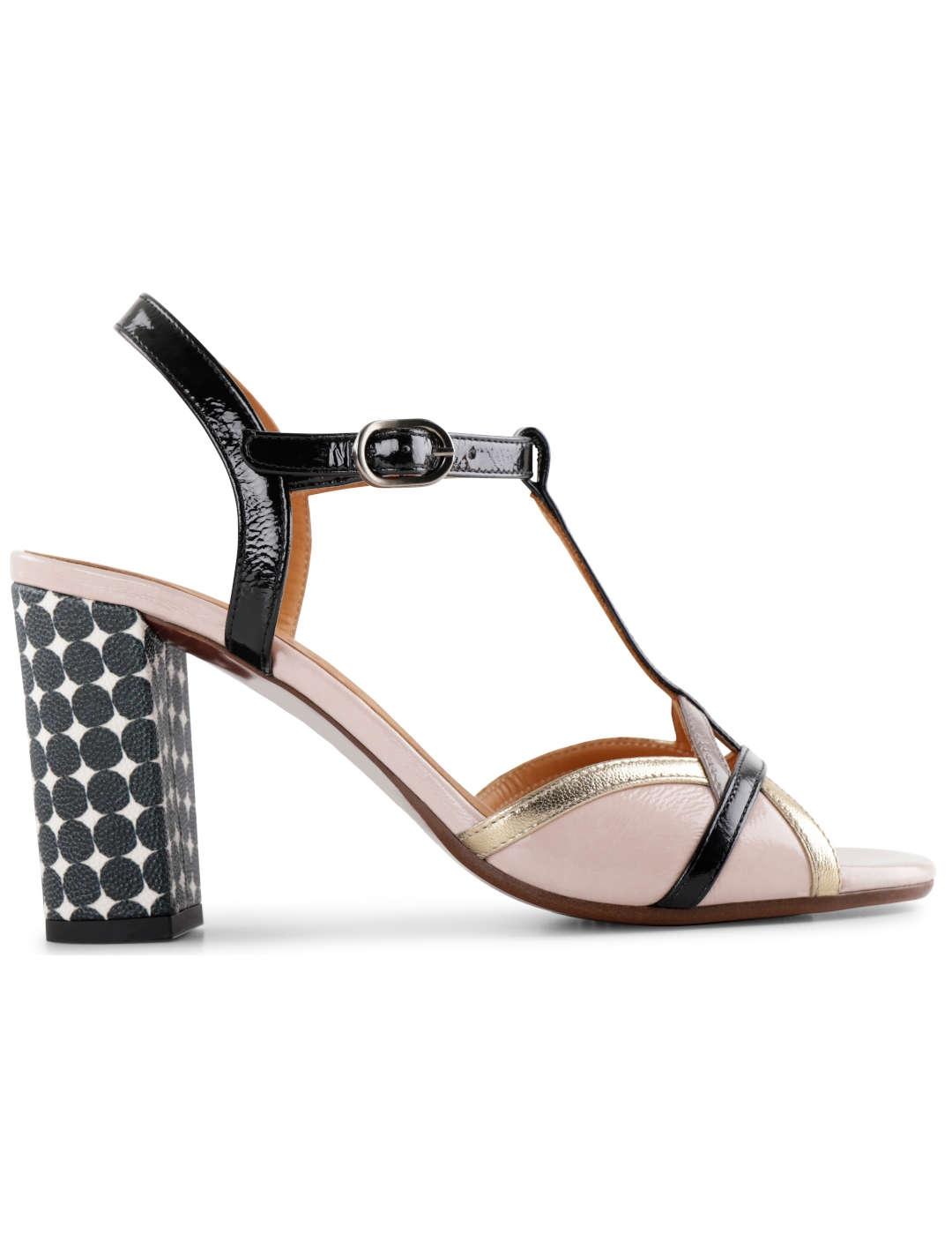 Sandalia mujer Chie Mihara Bejo negro rosa