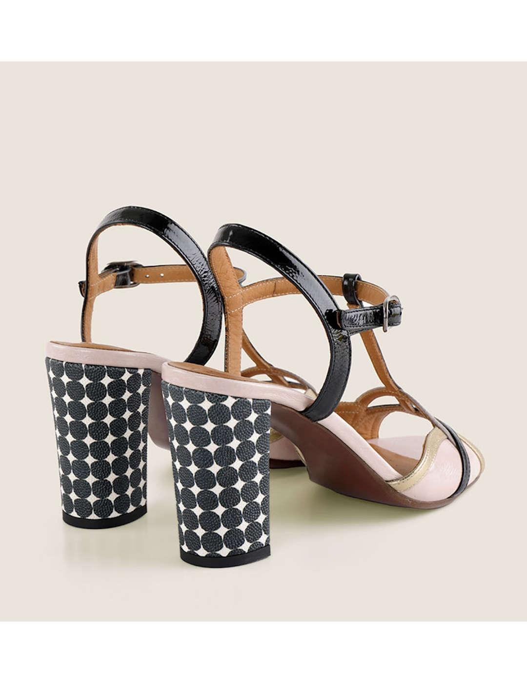 Sandalia mujer Chie Mihara Bejo negro rosa