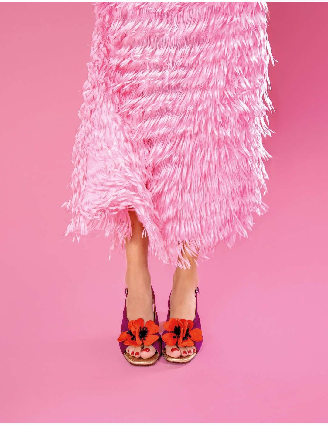 Sandalia mujer Chie Mihara Rutina46 púrpura rojo