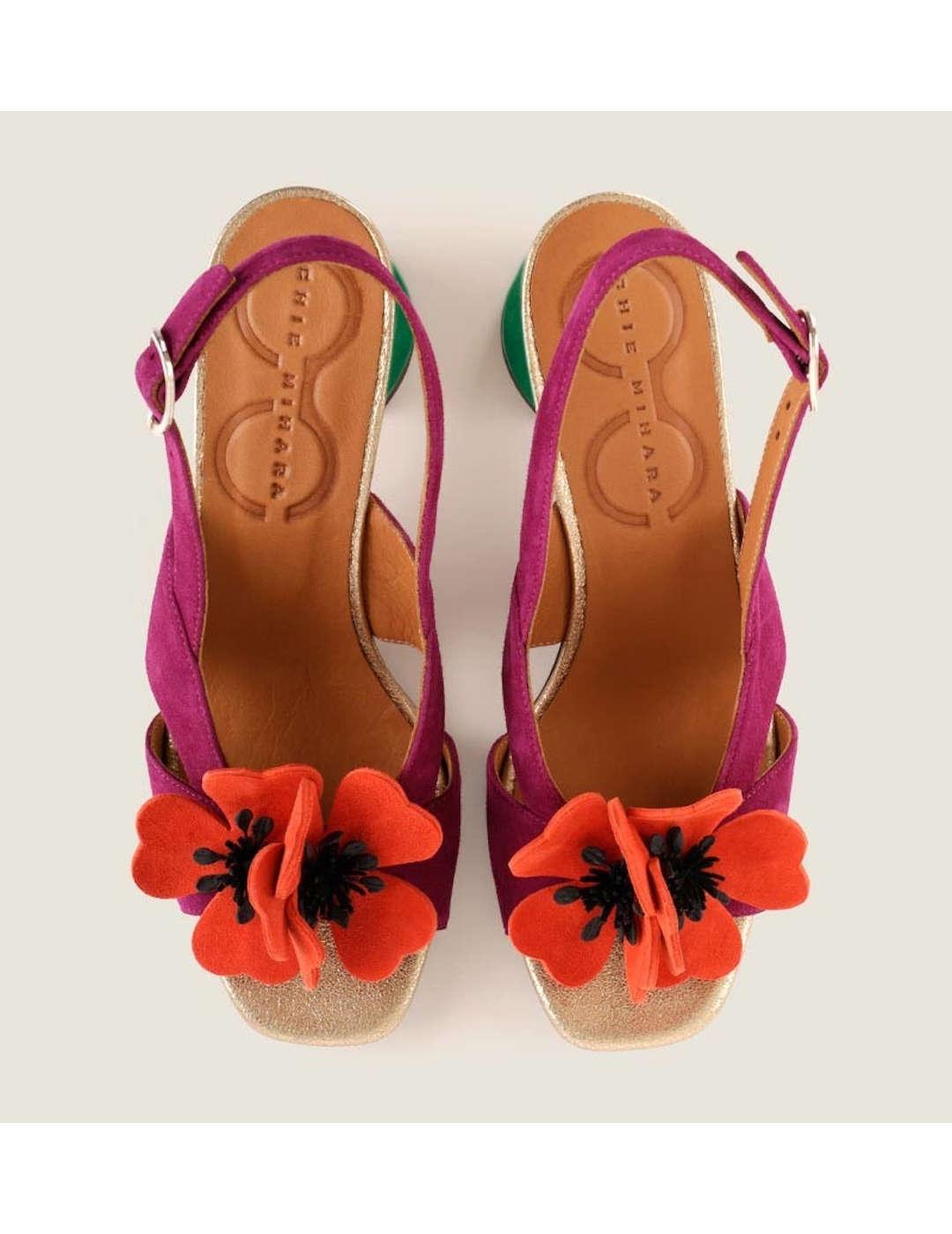 Sandalia mujer Chie Mihara Rutina46 púrpura rojo