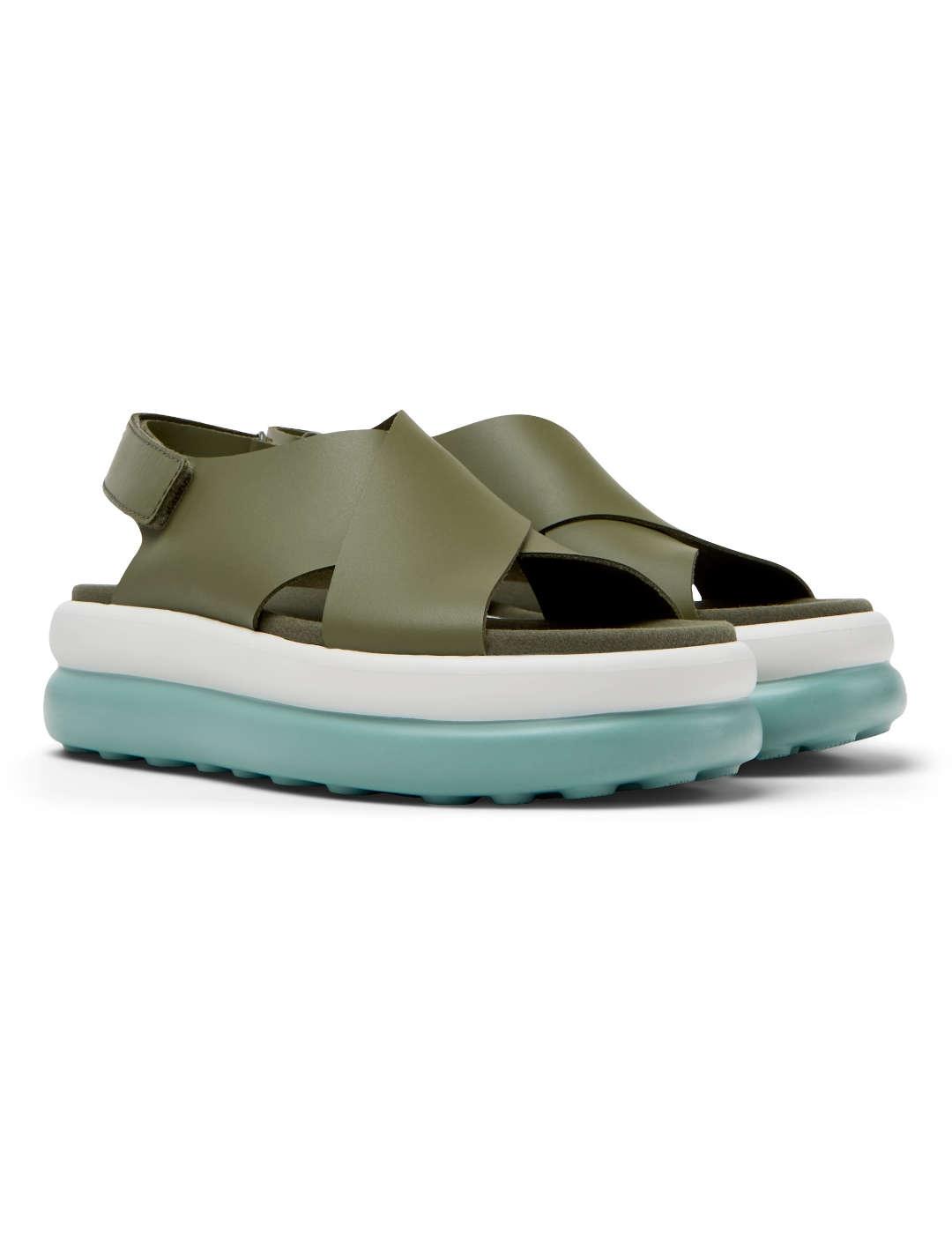 Sandalia mujer Camper Pelotas  verde