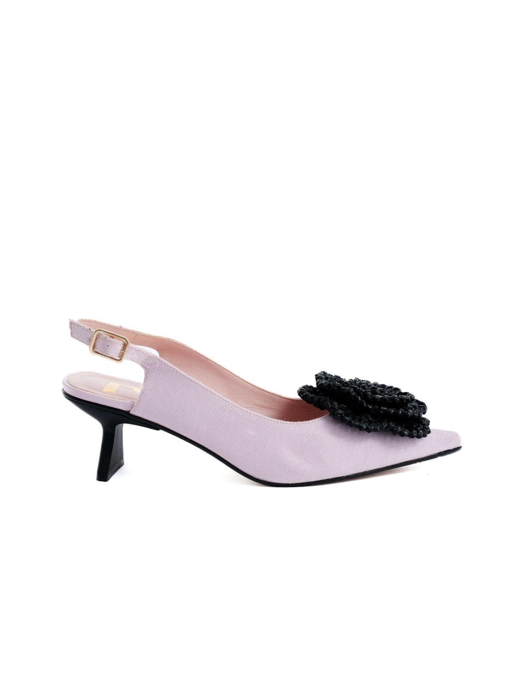 Zapato de salón Ras Canete Flor rosa