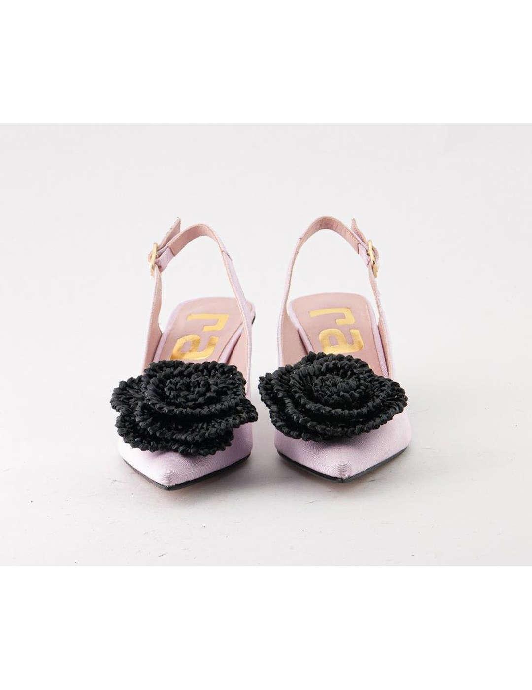 Zapato de salón Ras Canete Flor rosa