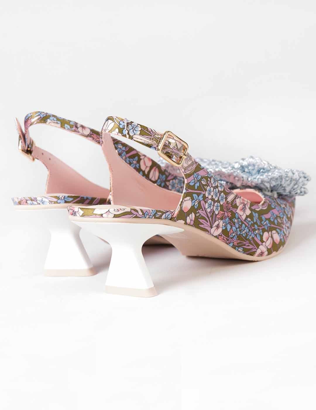 Zapato de salón Ras Liberty Flor multicolor