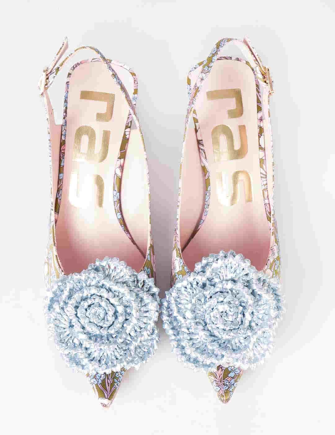 Zapato de salón Ras Liberty Flor multicolor