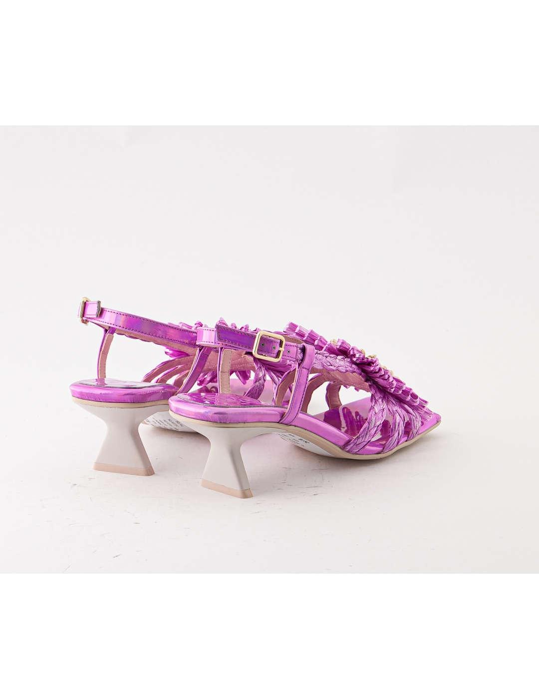 Sandalia mujer Ras Rafia pink