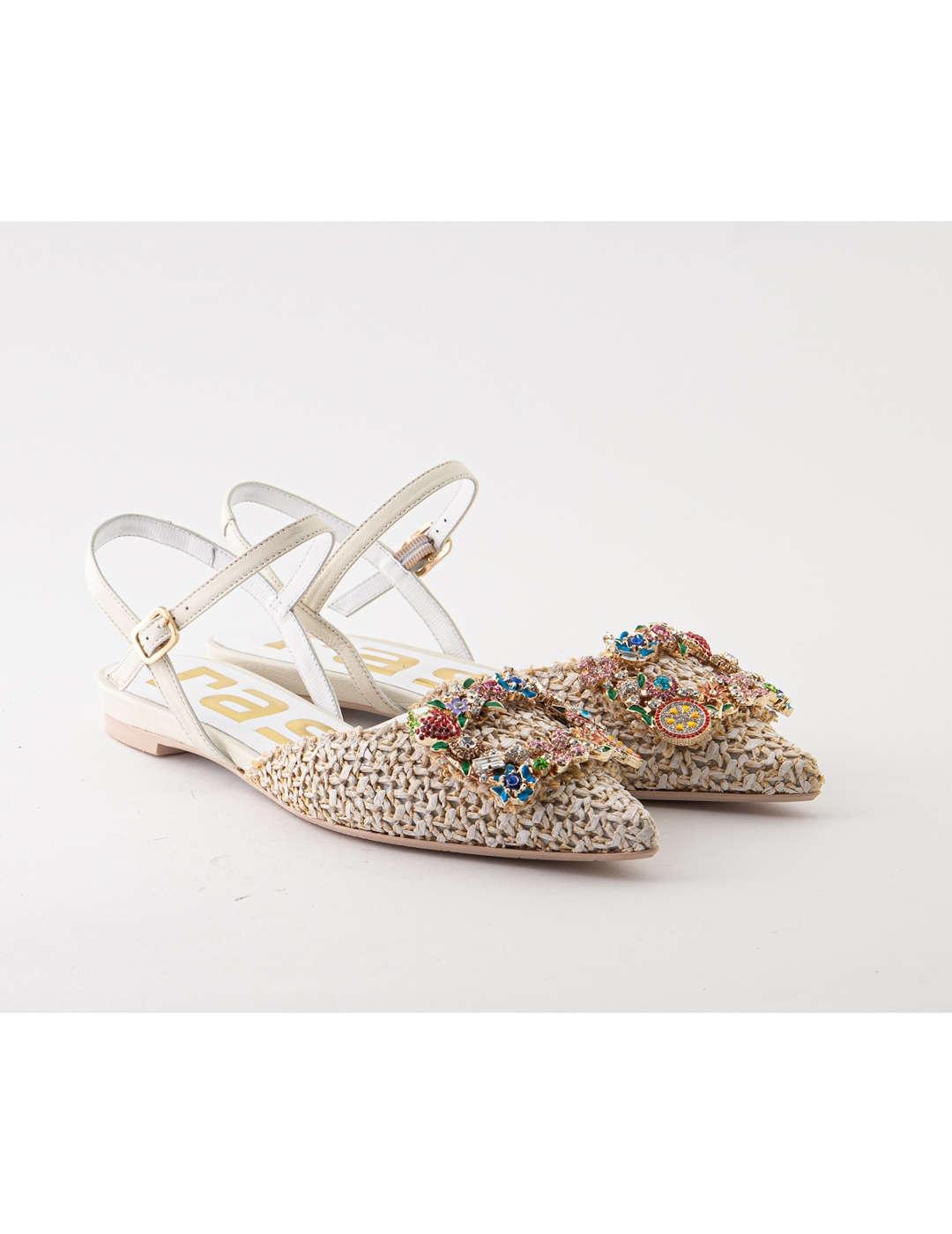 Zapato mujer Ras Macrame Corn beige