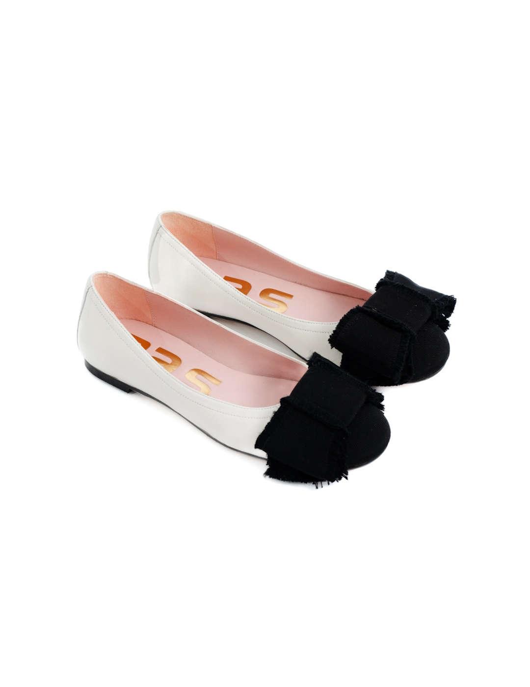 Bailarina mujer Ras maxi lazo blanco