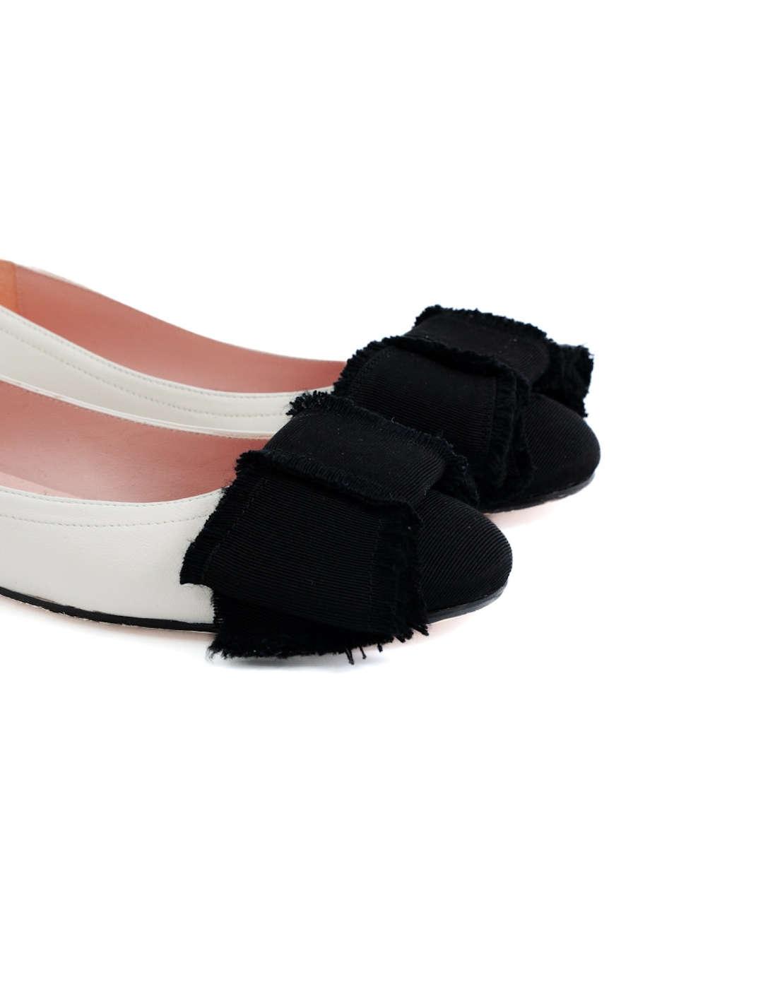 Bailarina mujer Ras maxi lazo blanco