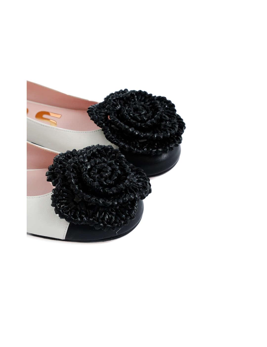 Bailarina mujer Ras destalonada Flor negro