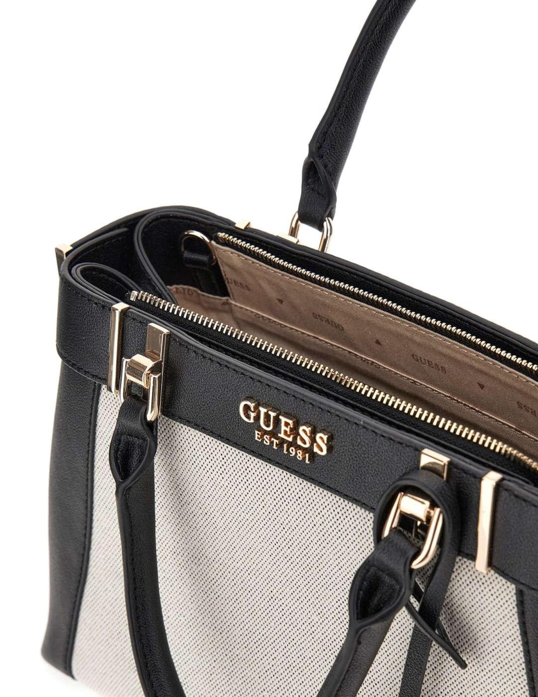Bolso mujer Guess Anadela de mano negro multi