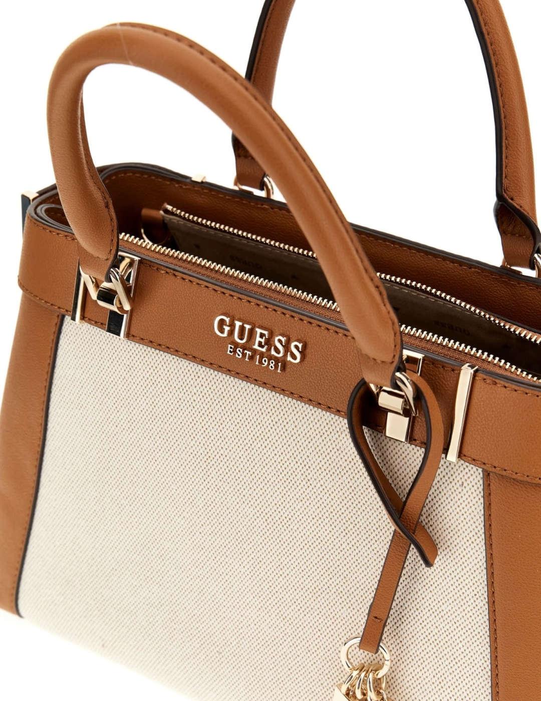 Bolso mujer Guess Anadela de mano cognan multi