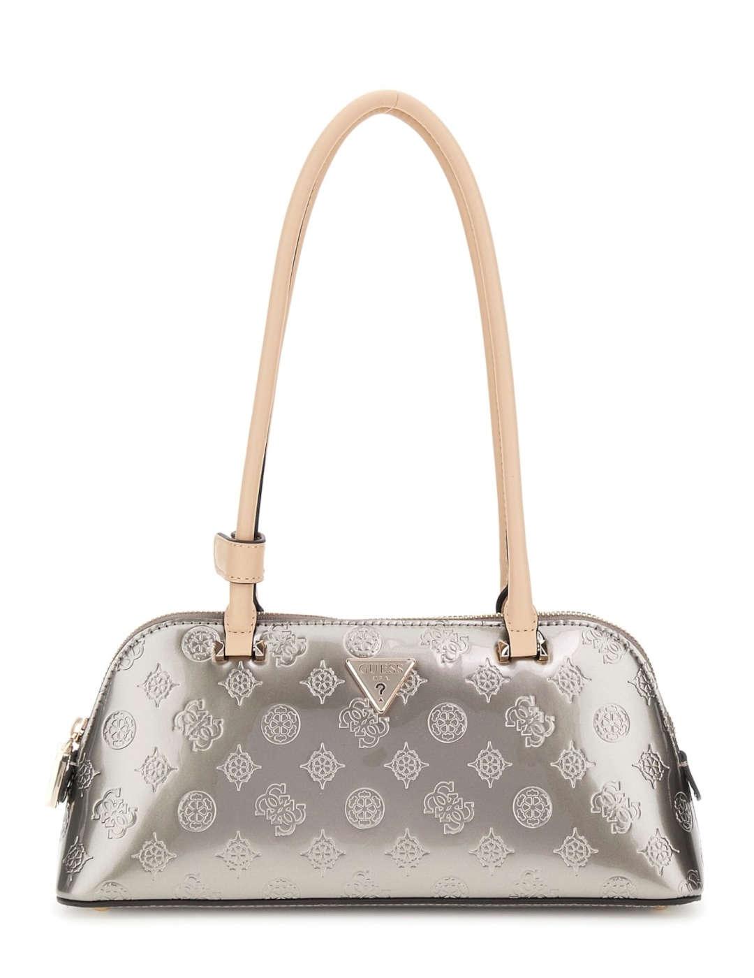 Bolso mujer Guess Arnella al hombro logotipo gris