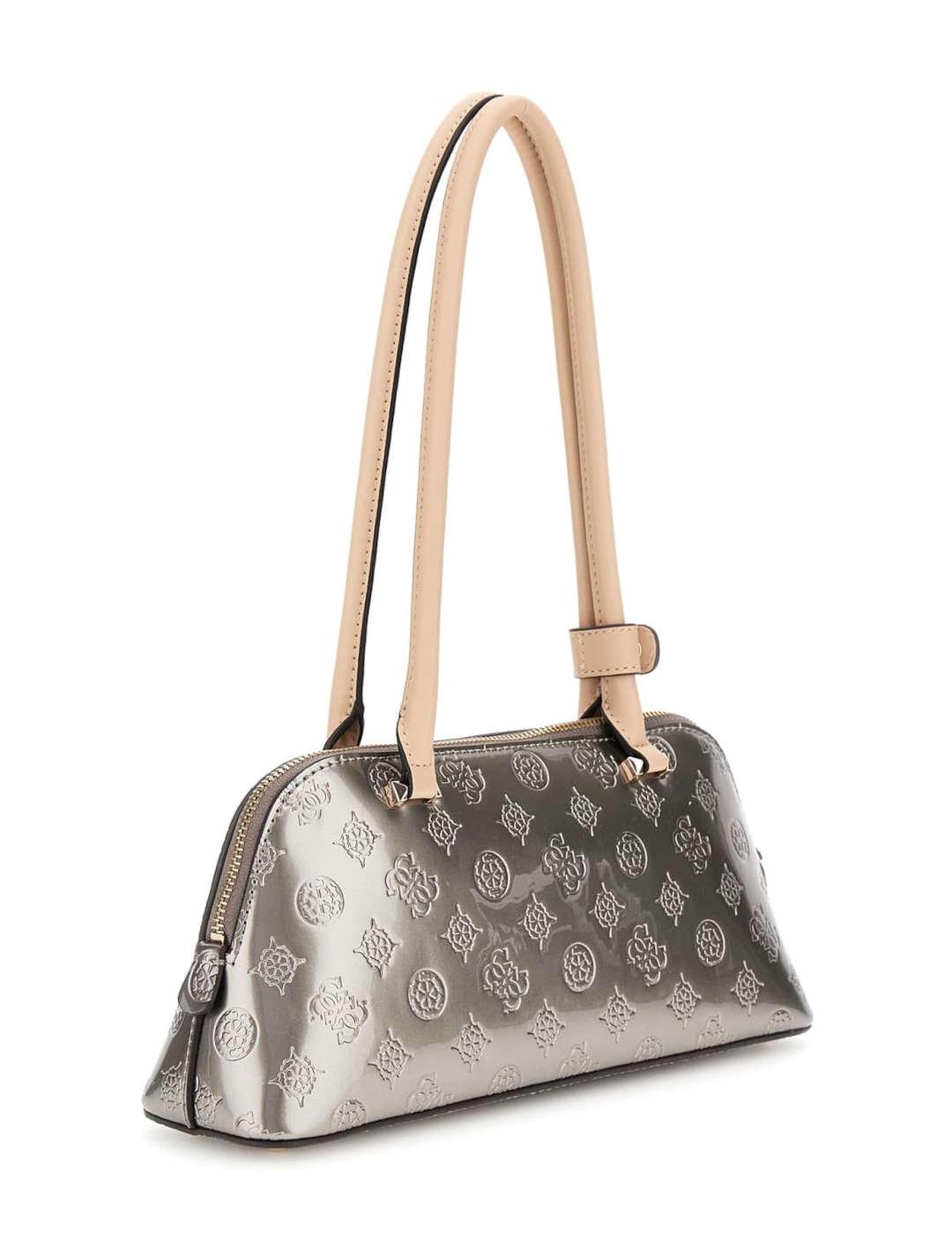Bolso mujer Guess Arnella al hombro logotipo gris