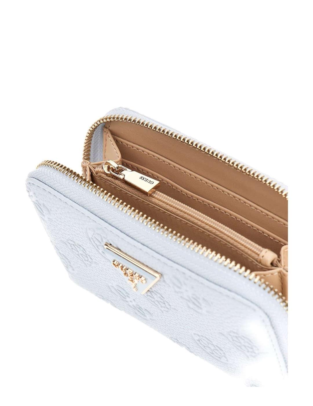 Cartera mujer Guess Cresidia logotipo azul cielo