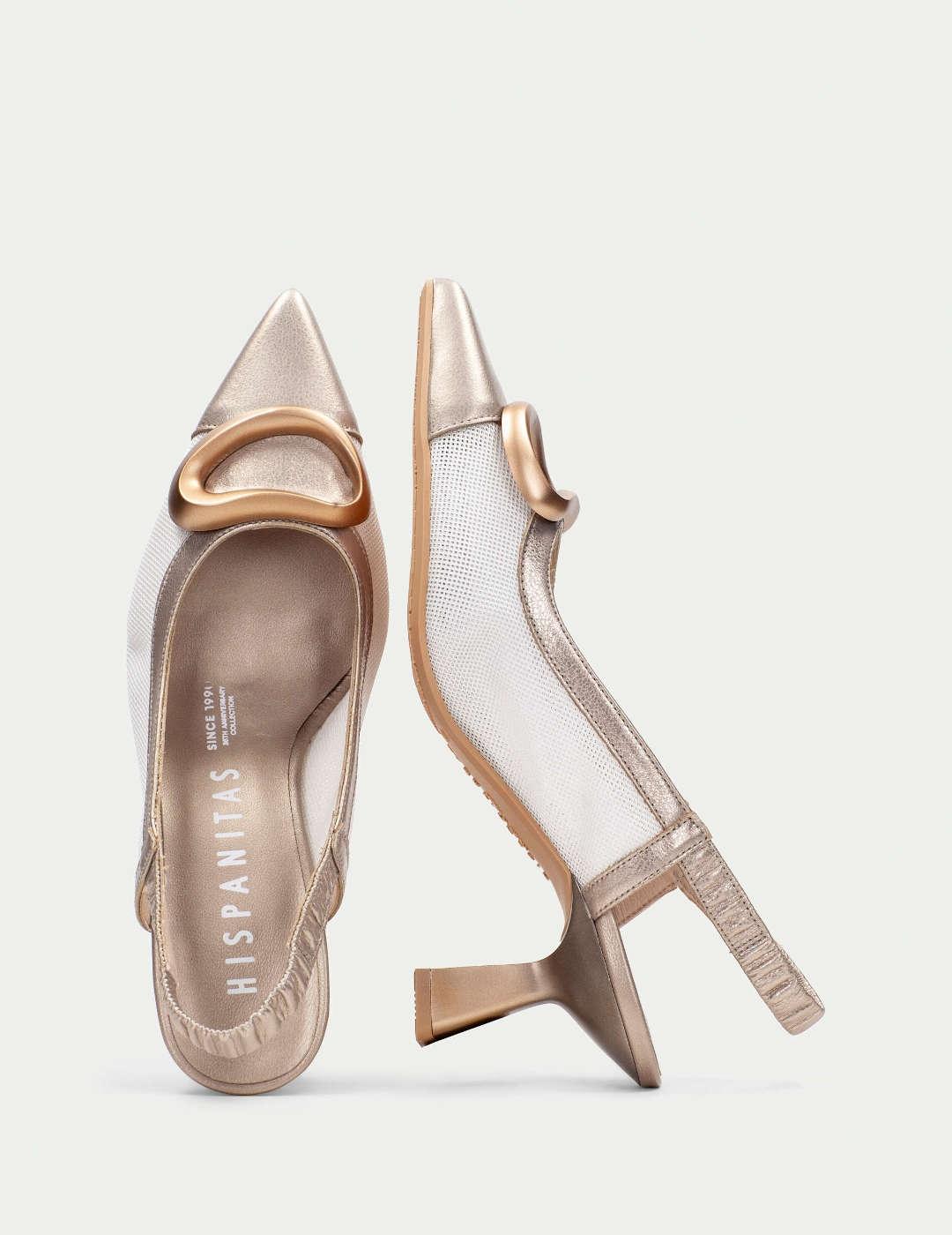 Zapato de salón mujer Hispanitas Novoa blanco-cava