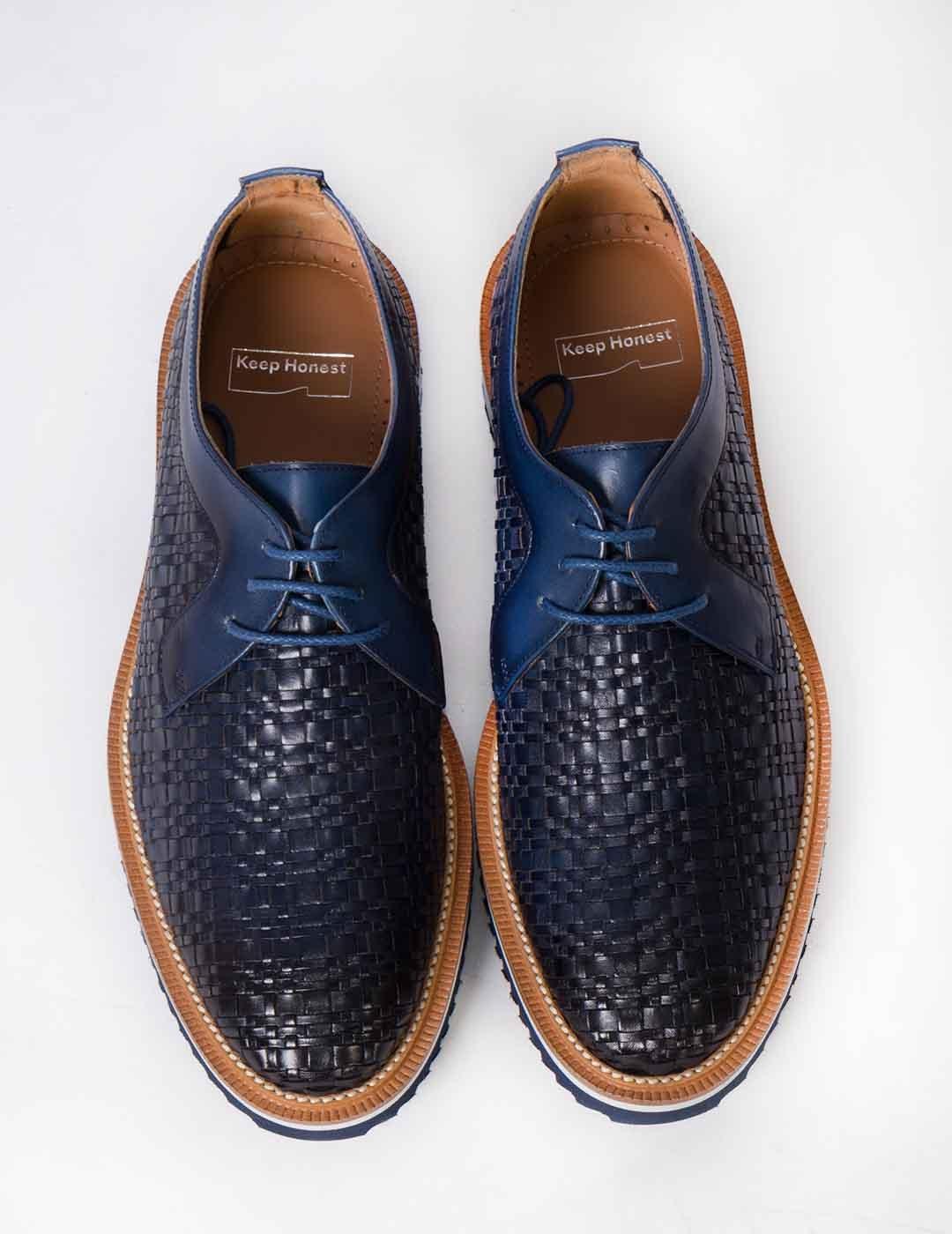 Zapato hombre Keep Honest trenzado azul