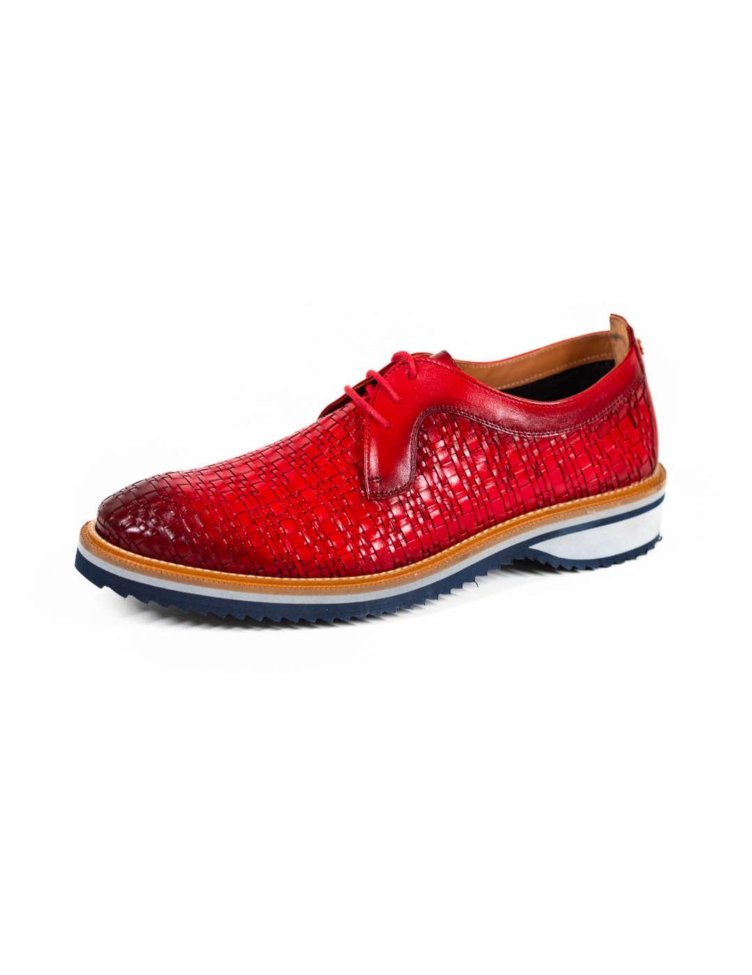 Zapato hombre Keep Honest trenzado rojo