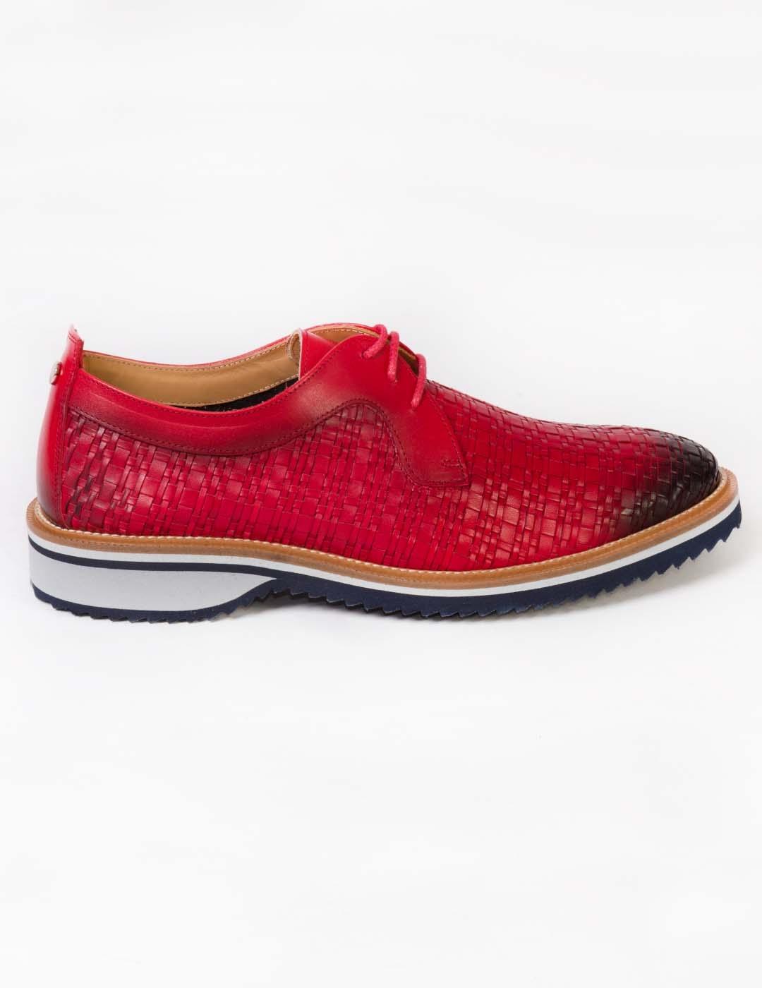 Zapato hombre Keep Honest trenzado rojo