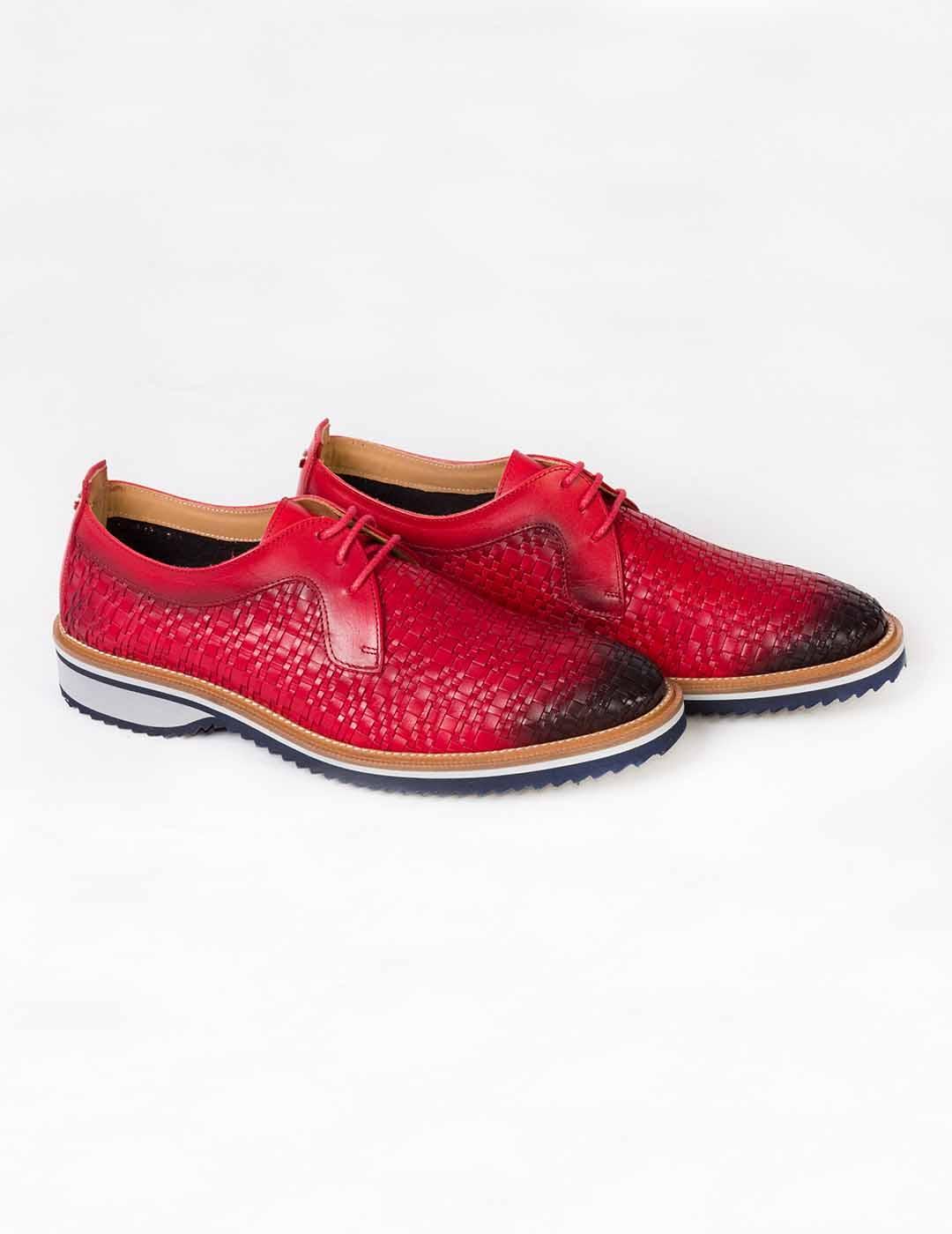 Zapato hombre Keep Honest trenzado rojo