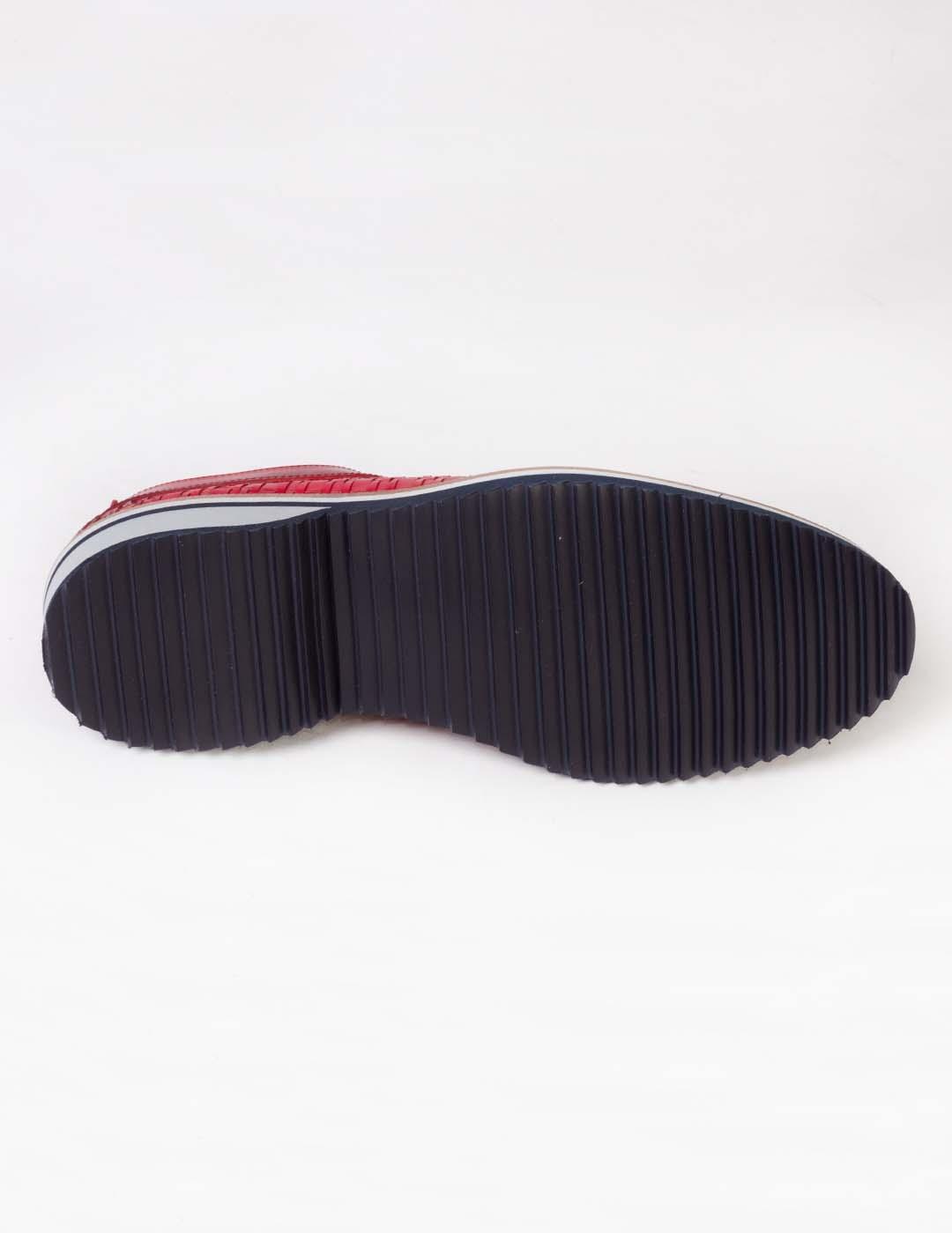 Zapato hombre Keep Honest trenzado rojo