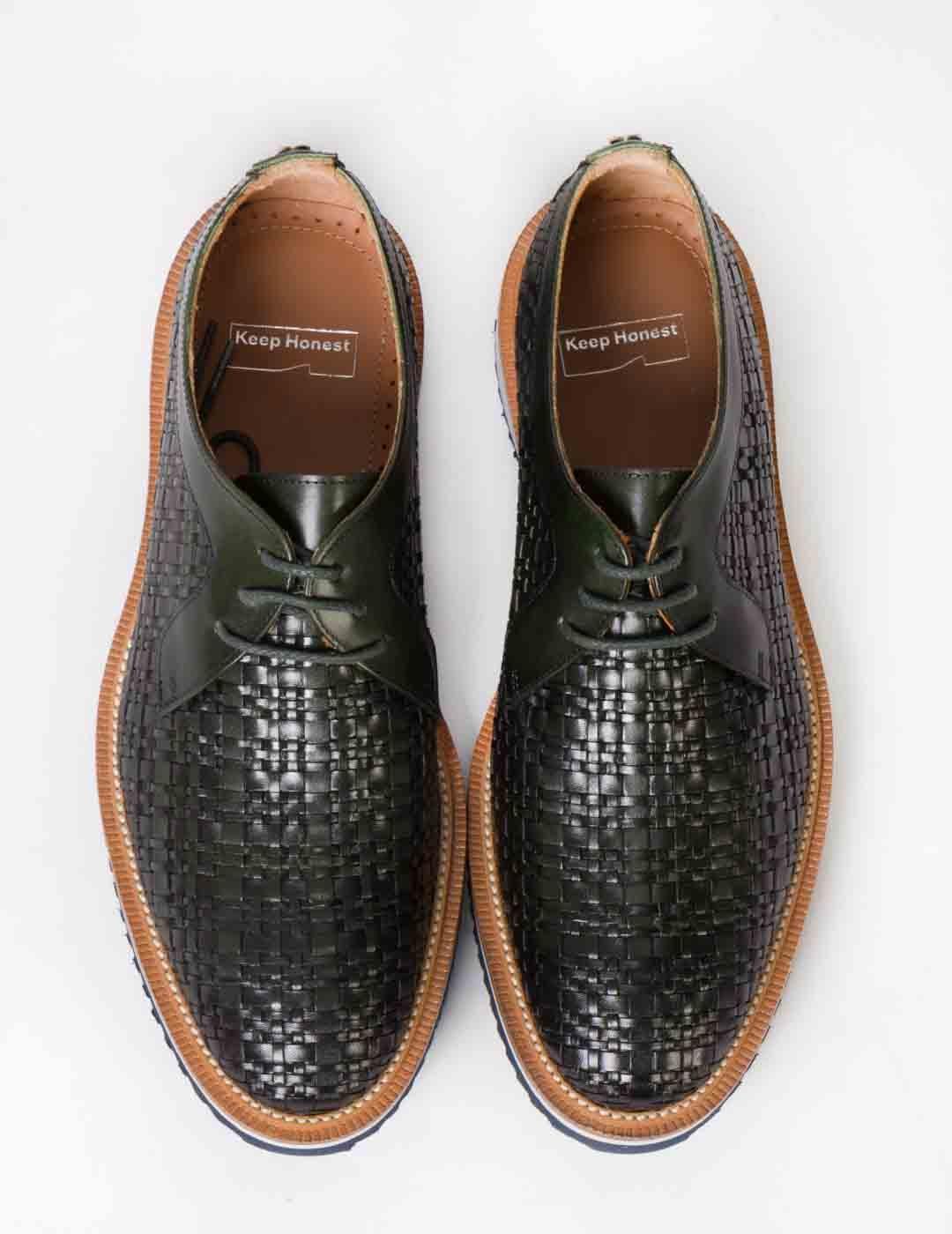 Zapato hombre Keep Honest trenzado verde