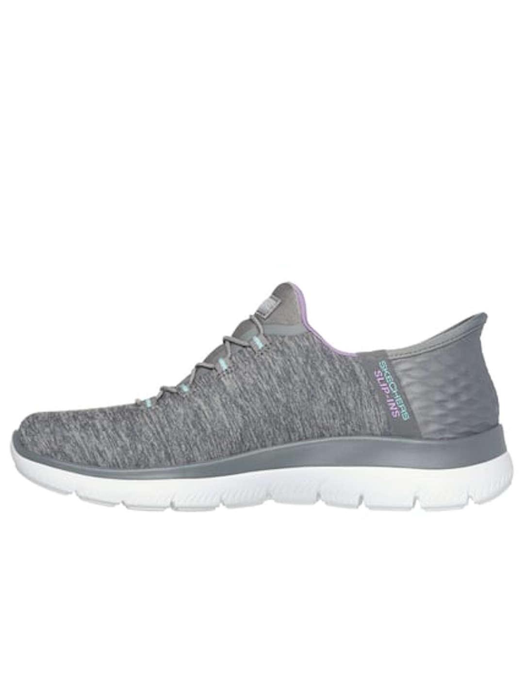 Deportivo mujer Skechers Summits Slipip-Ins gris