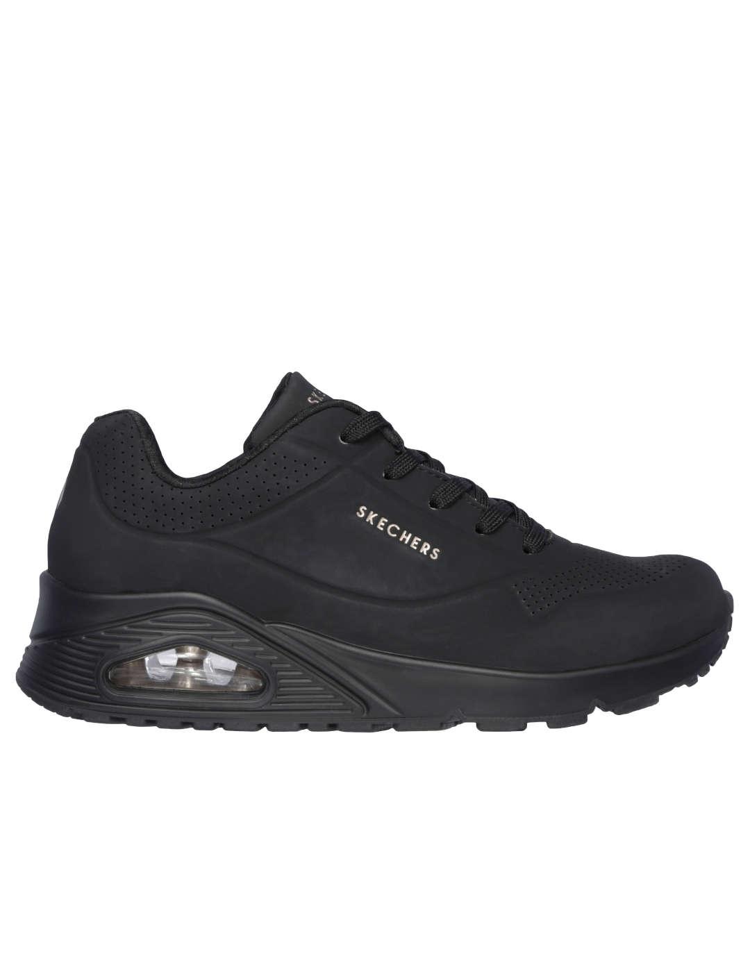 Deportivo mujer Skechers Uno negro