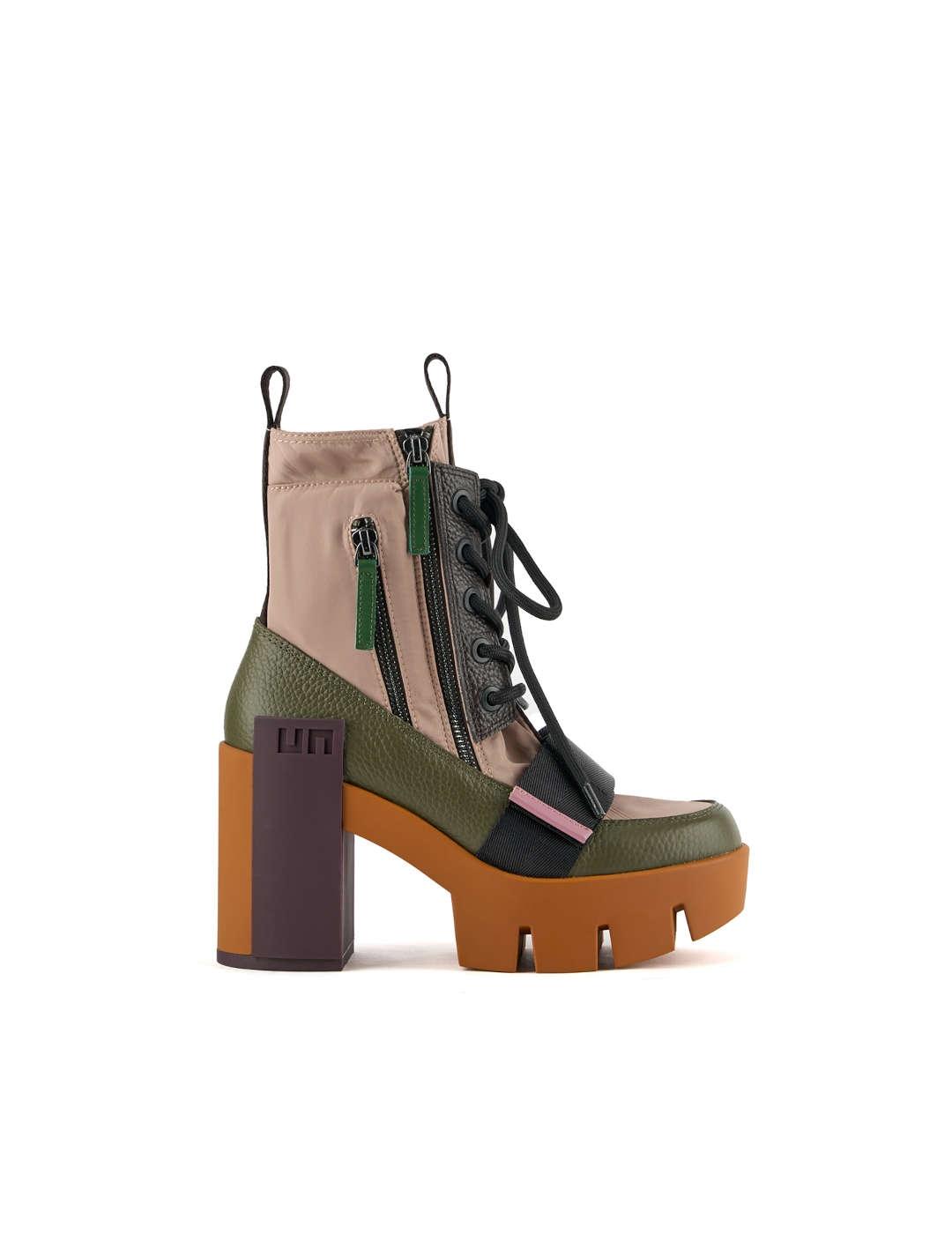 Botín mujer United Nude Grip Combat Mid caramel