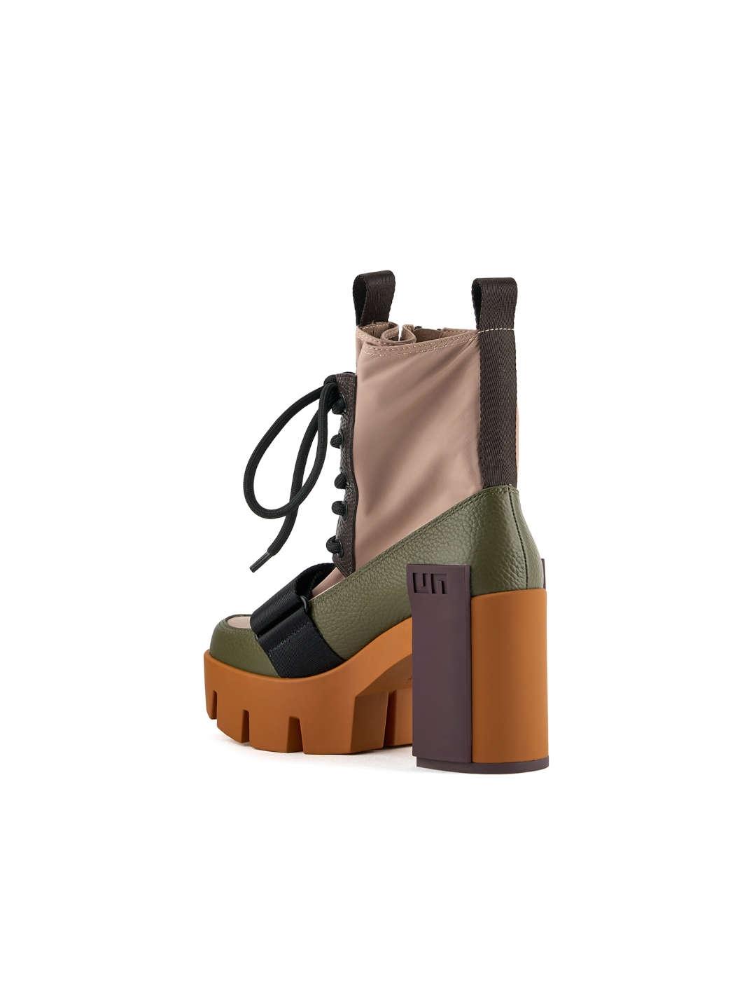 Botín mujer United Nude Grip Combat Mid caramel