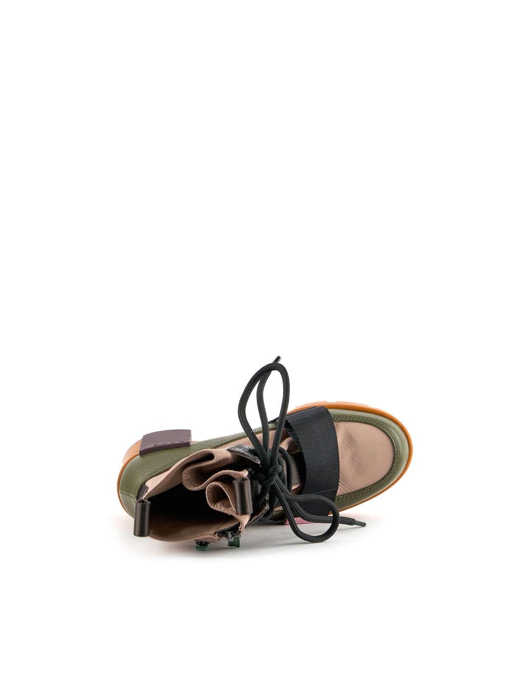 Botín mujer United Nude Grip Combat Mid caramel