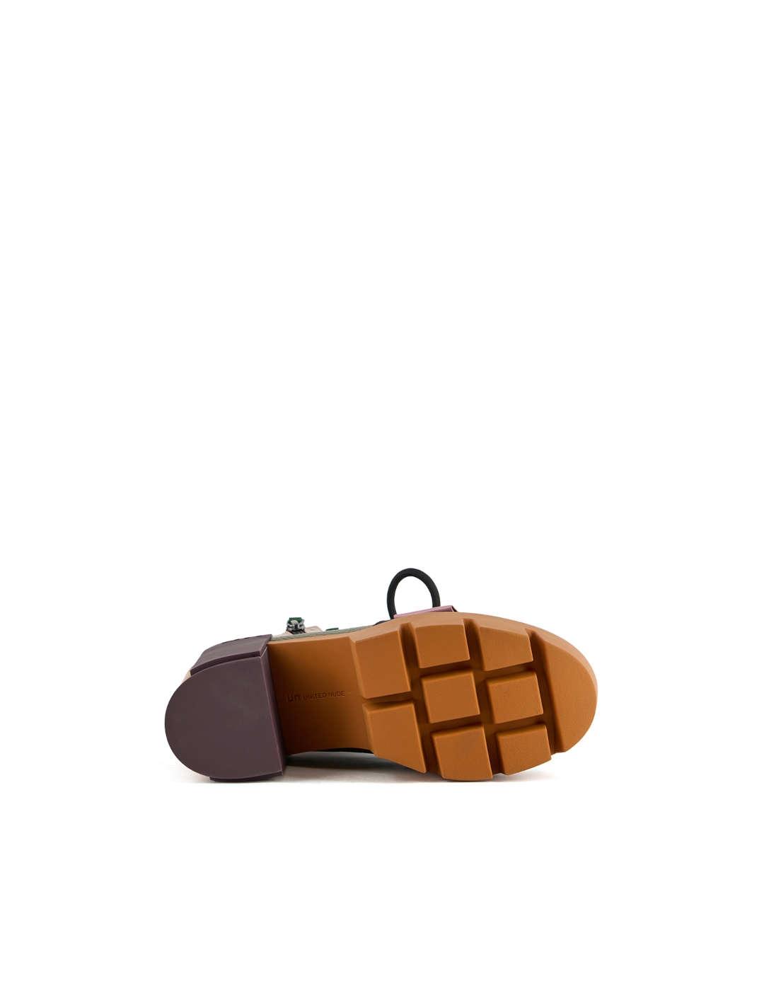 Botín mujer United Nude Grip Combat Mid caramel