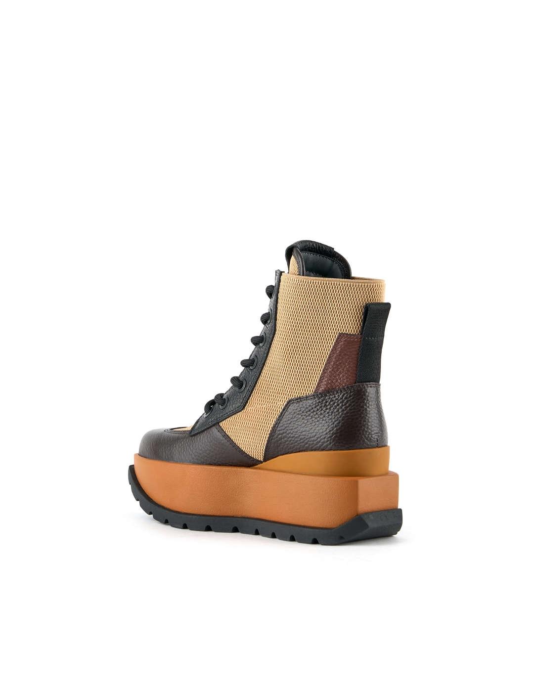 Botín mujer United Nude Roko Trooper marrón