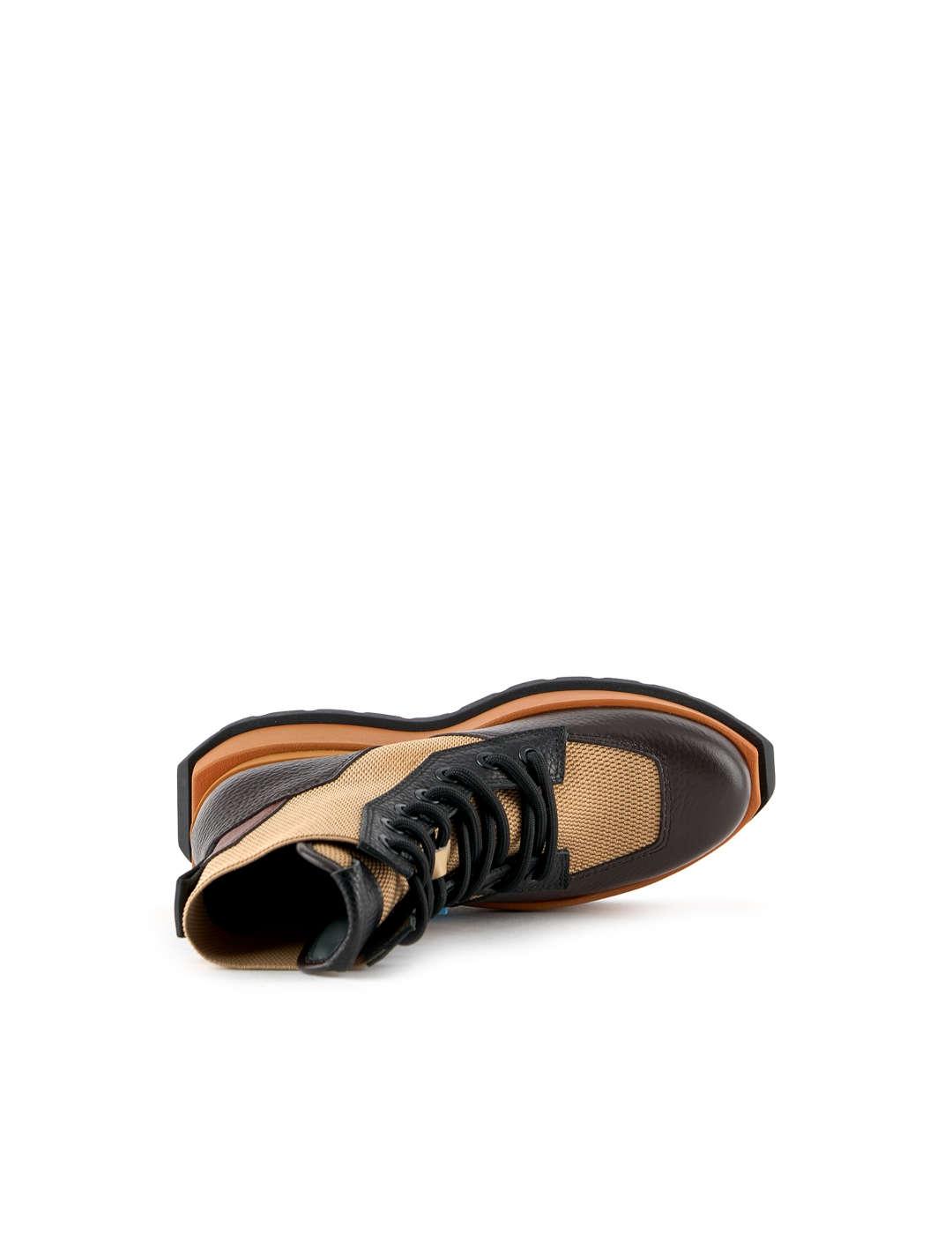 Botín mujer United Nude Roko Trooper marrón