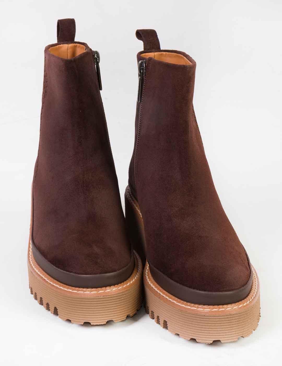 Botín mujer Pons Quintana Velour marrón