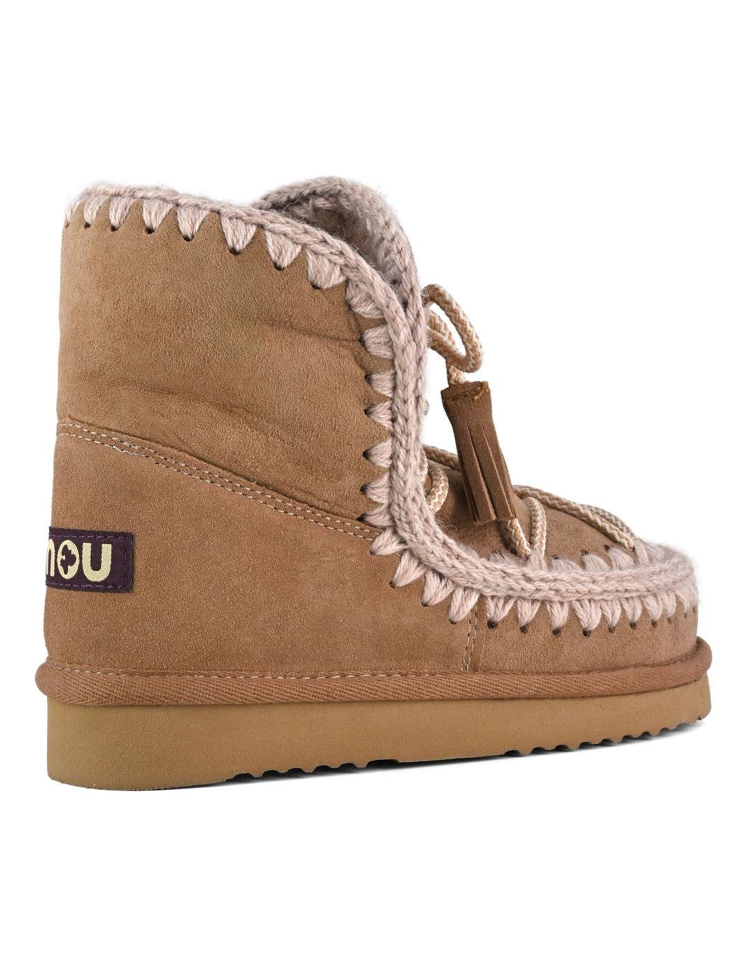 Botín mujer Mou Eskimo Scoubidoo lace camel