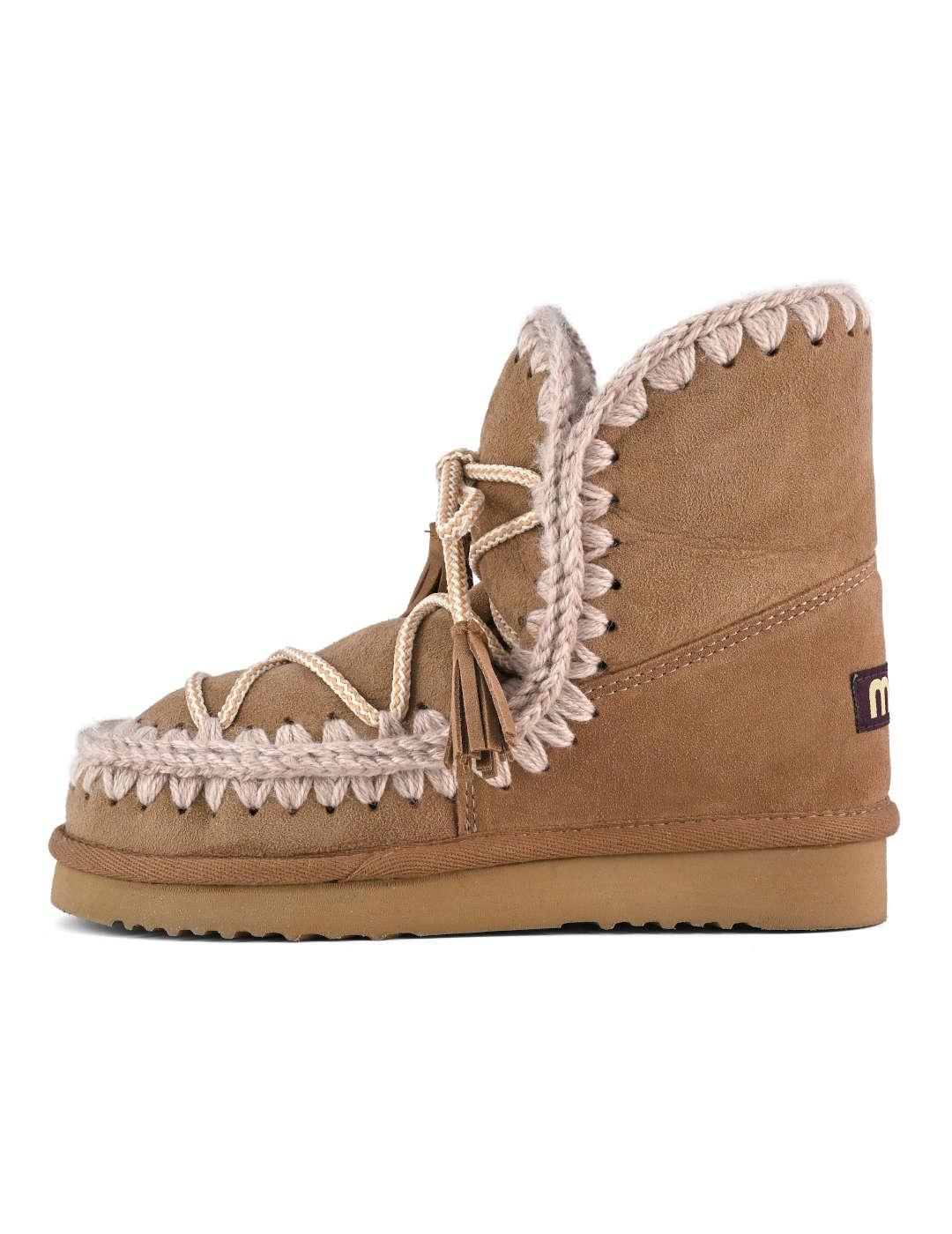 Botín mujer Mou Eskimo Scoubidoo lace camel