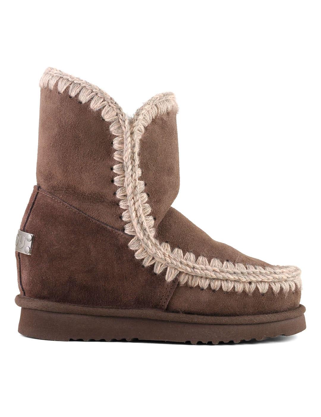 Bota mujer Mou Eskimo Inner Wedge Short marrón