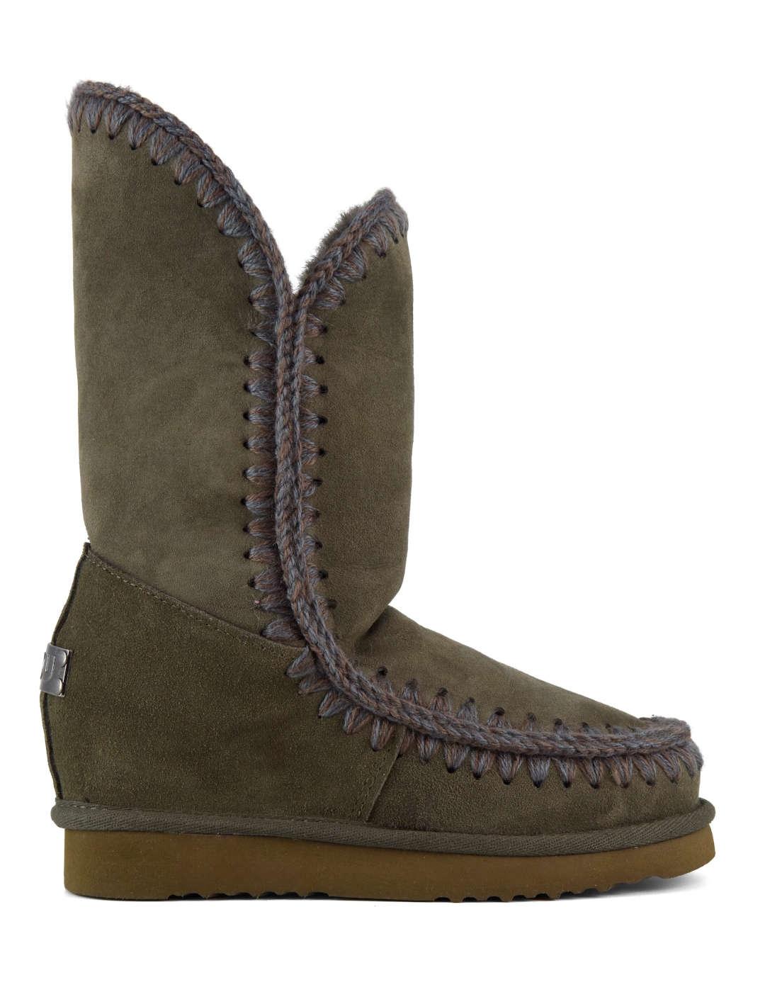 Bota mujer Mou Eskimo Inner Wedge Tall verde
