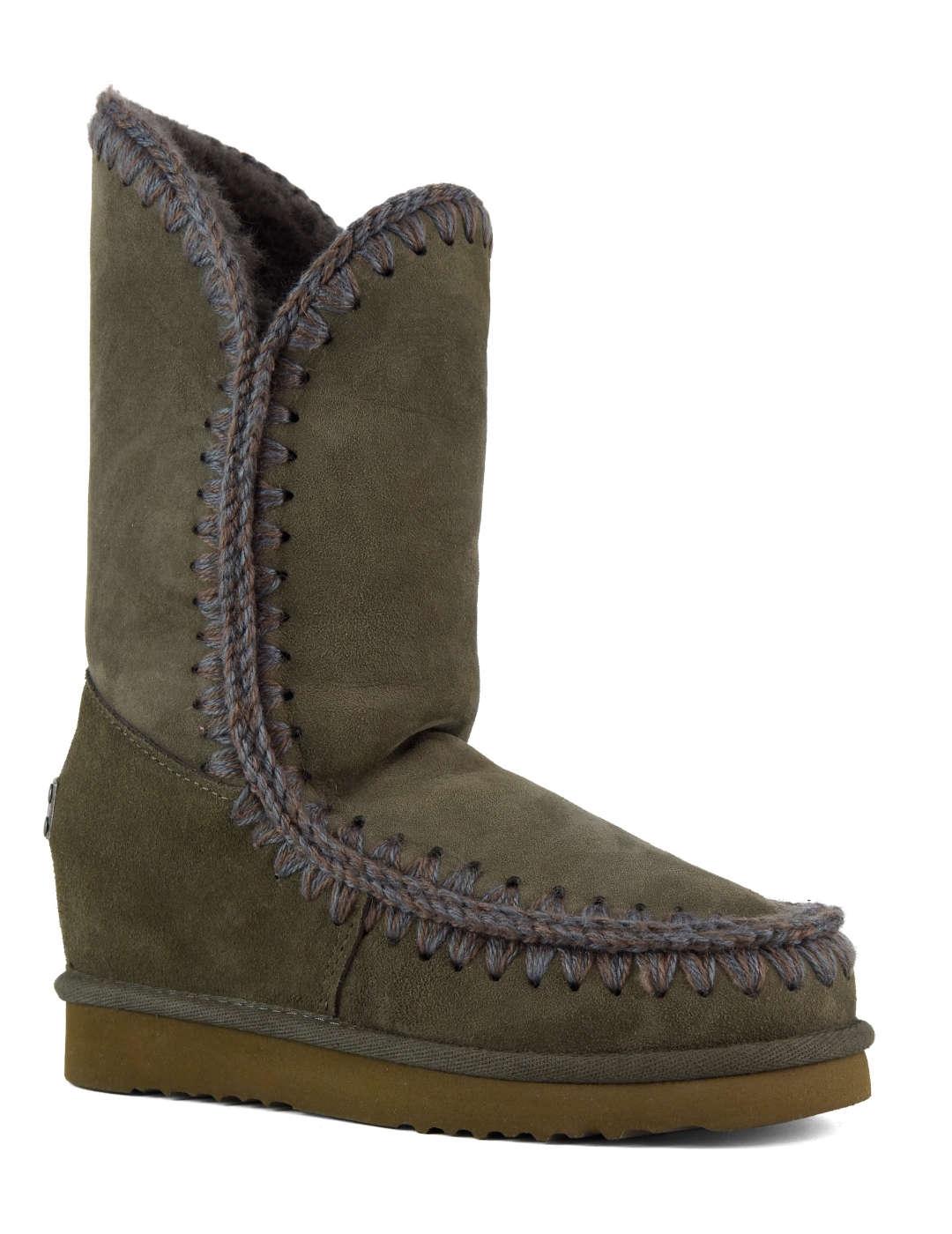 Bota mujer Mou Eskimo Inner Wedge Tall verde