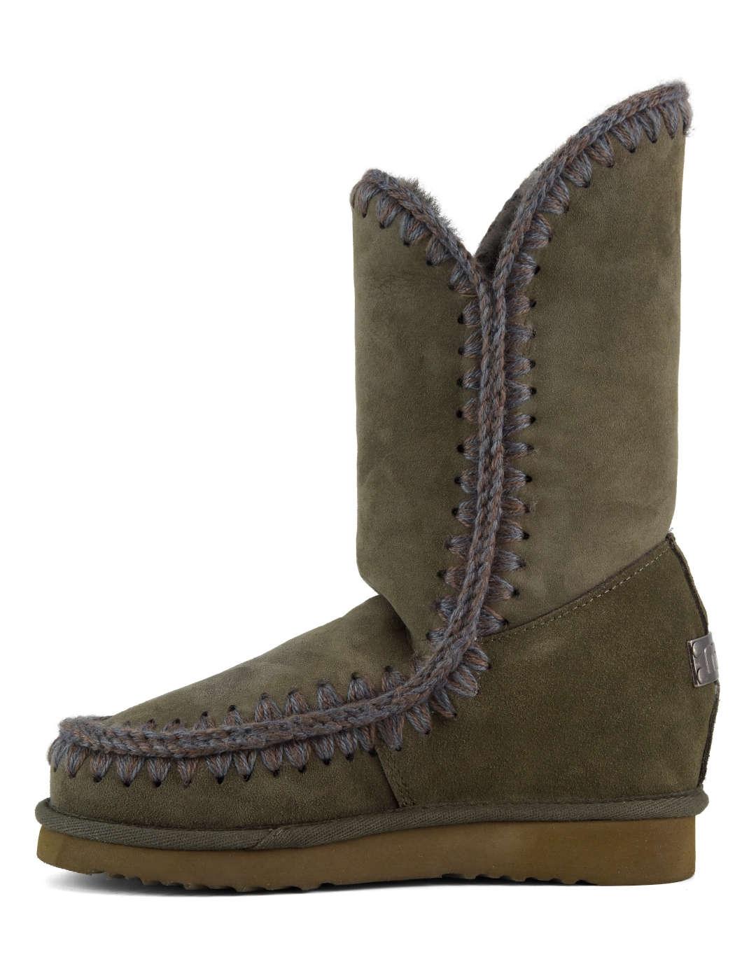 Bota mujer Mou Eskimo Inner Wedge Tall verde