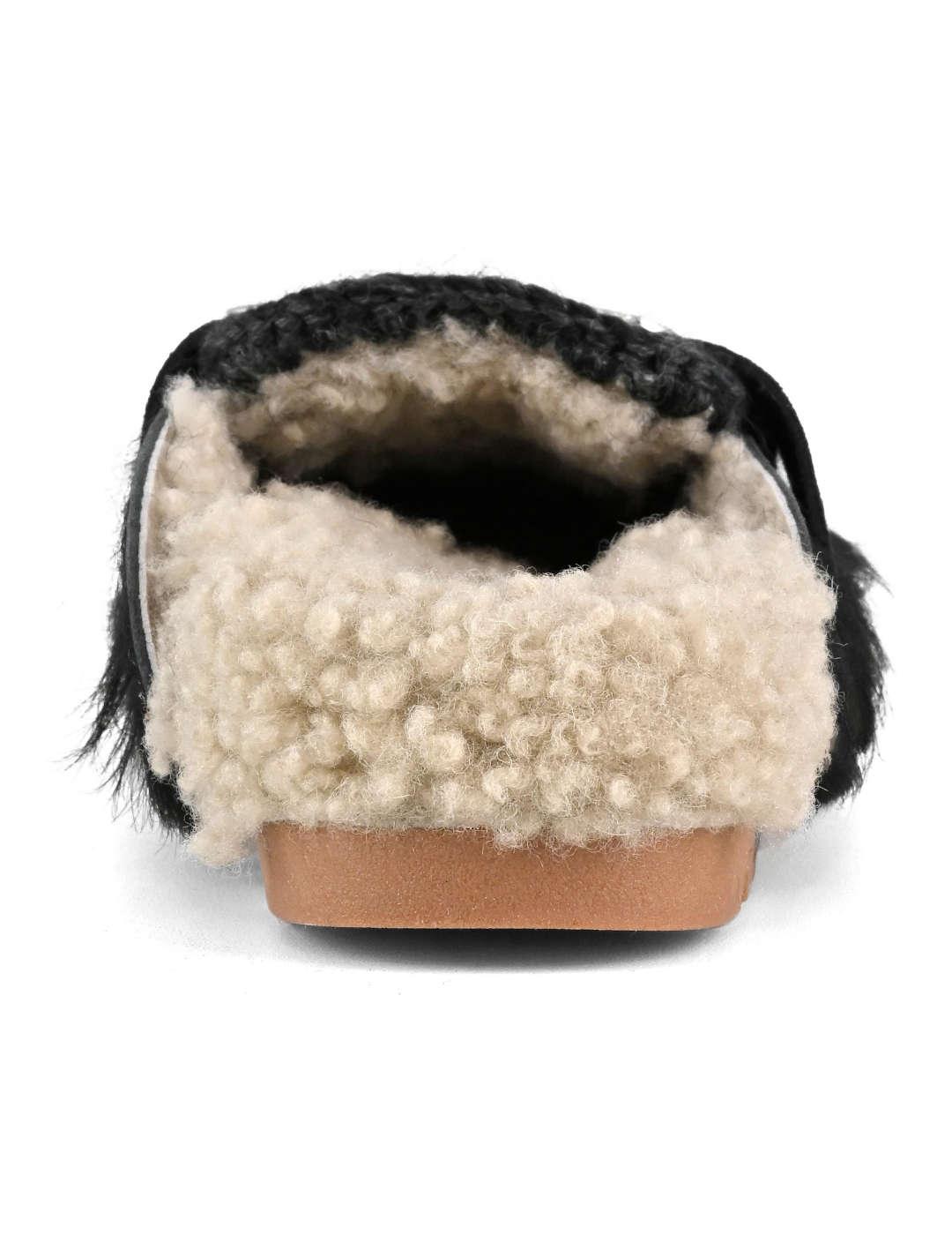 Zueco mujer Mou Winter Bio Pony negro