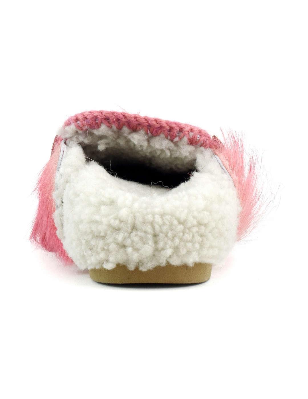 Zueco mujer Mou Winter Bio Pony fucsia