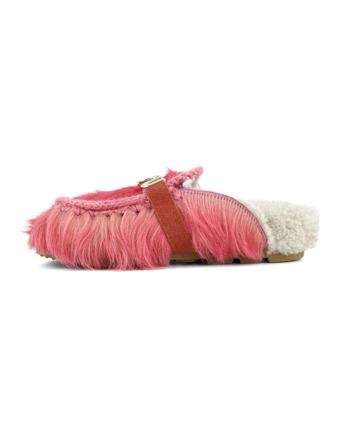 Zueco mujer Mou Winter Bio Pony fucsia