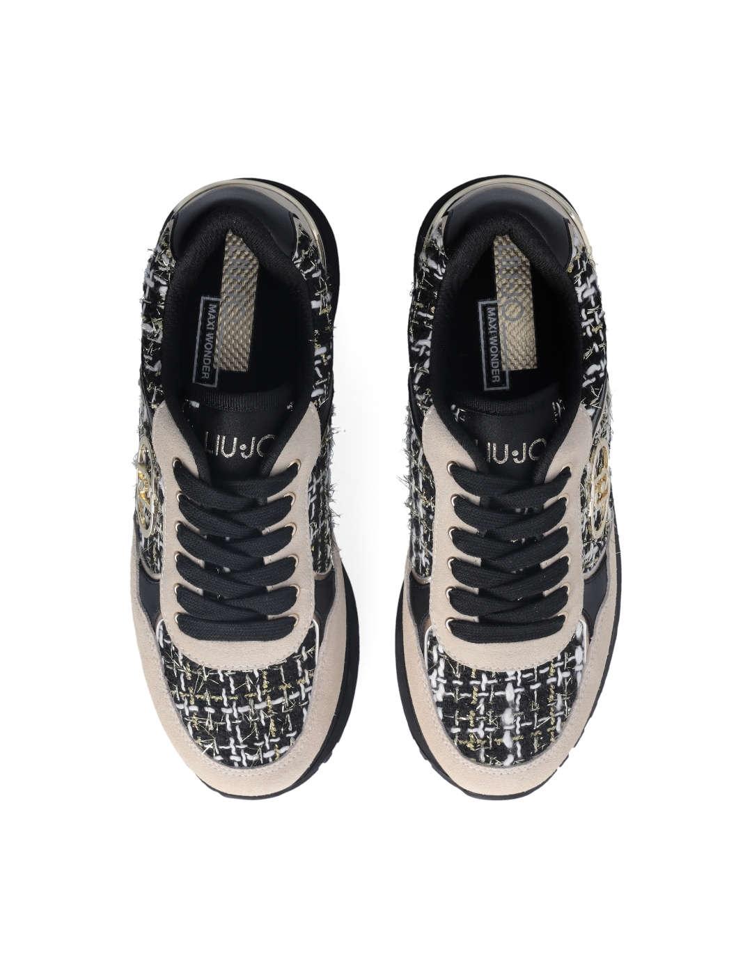 Deportivo mujer Liu-Jo Maxi WonderPlus beige/negro