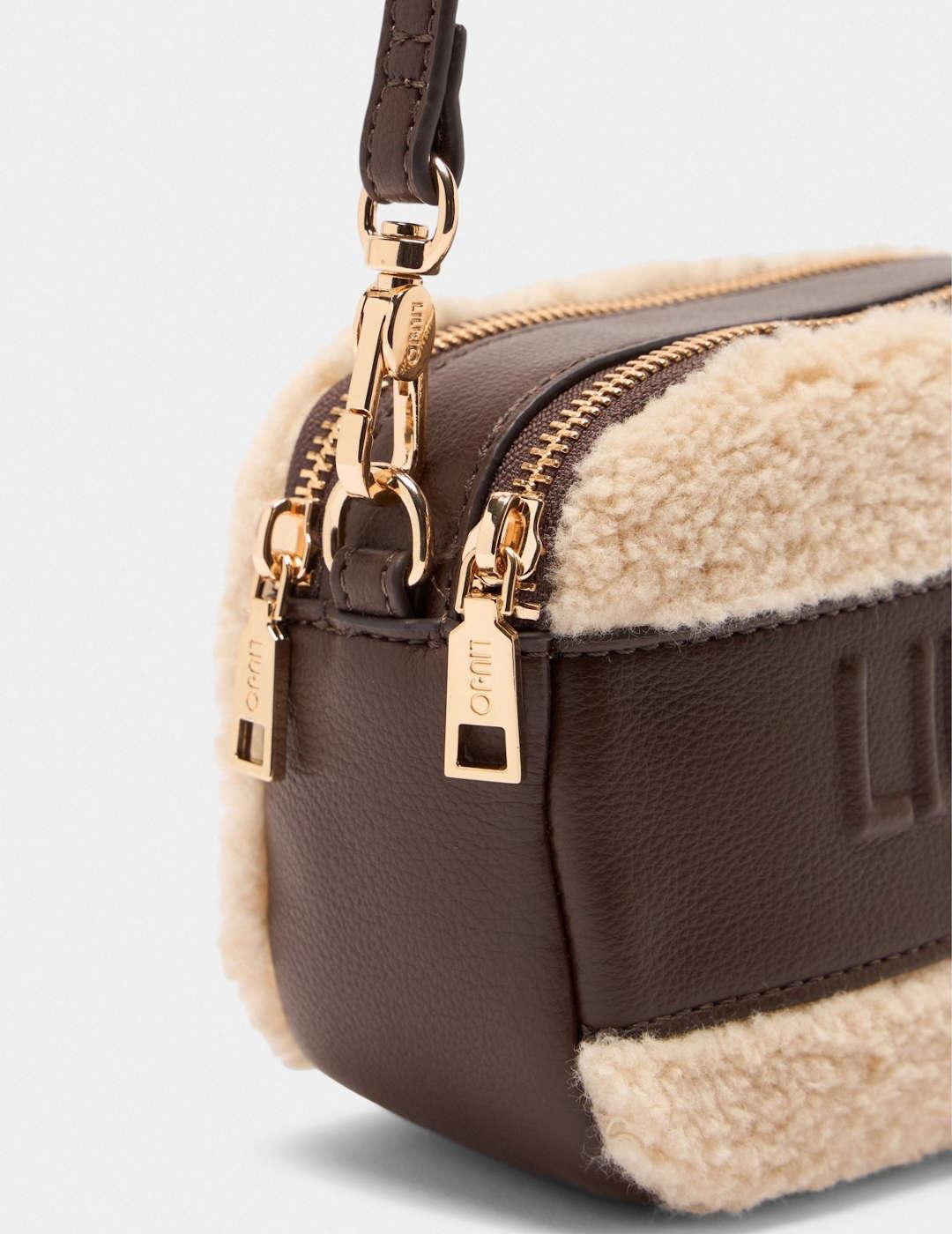 Bandolera pequeña Liu-Jo Camera Peluche marrón