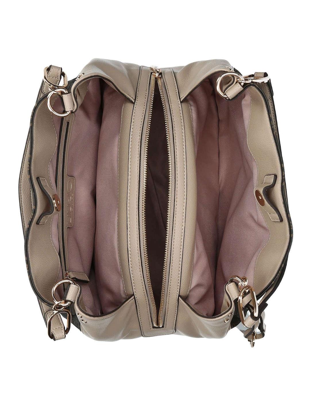 Bolso de hombro mujer Liu-Jo Satchel Logo marrón