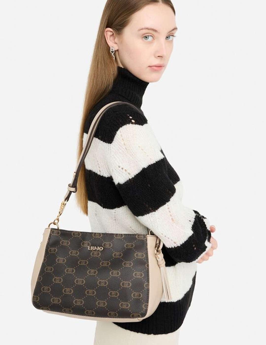 Bolso de hombro mujer Liu-Jo Crossbody Logo marrón